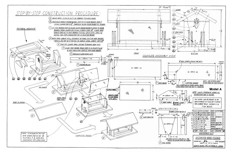 cedar bird feeders plans